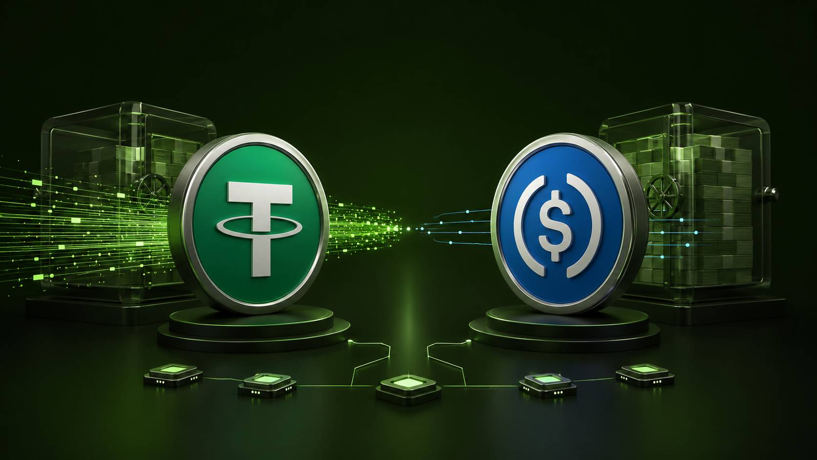 مقایسه تتر و USDC از نظر نقدشوندگی، پشتوانه و کارمزد تراکنش